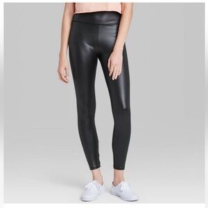 Wild Fable Black Faux Leather Leggings